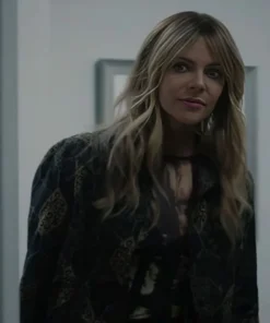 High Potential Kaitlin Olson Black Cotton Coat front