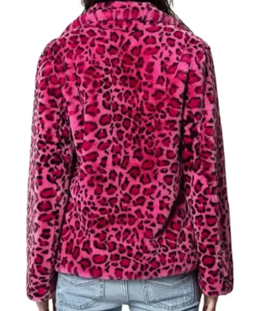 Kaitlin Olson High Potential S01 Pink Leopard Print Jacket back