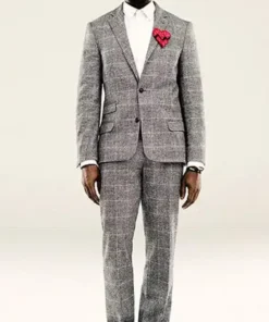 Kanye West Checked Suit