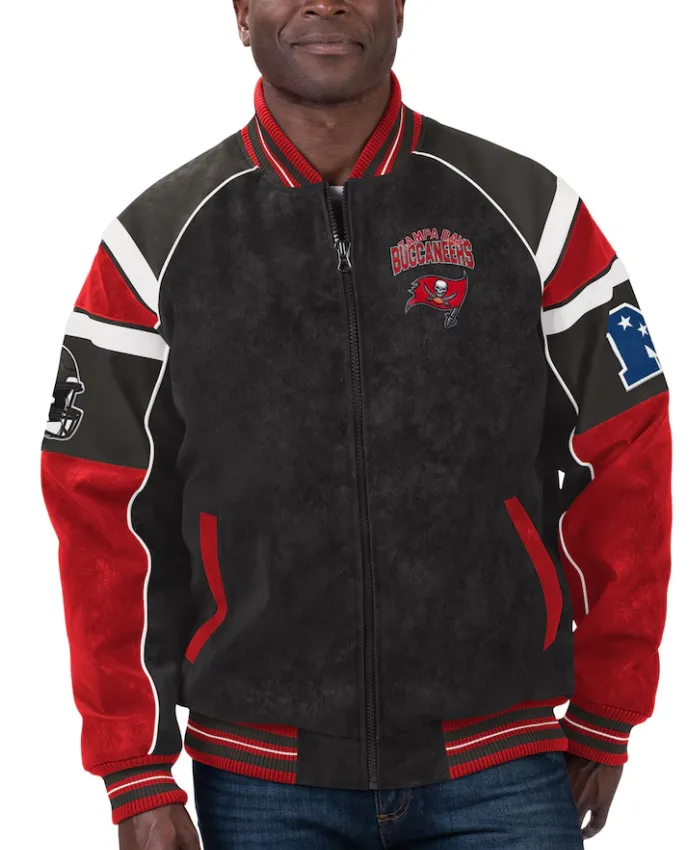 Men's NFL Buccaneers Suede Jacket front