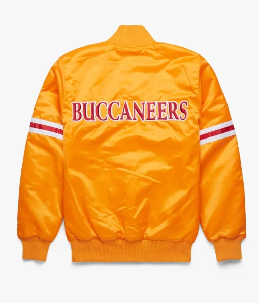 Men's Tampa Bay Buccaneers Orange Satin Jacket back