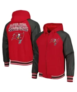 Noah Tampa Bay Buccaneers Bomber Red Hooded Jacket