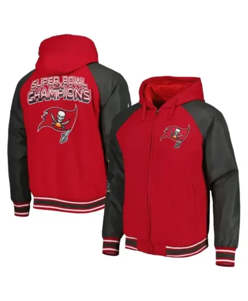 Noah Tampa Bay Buccaneers Bomber Red Hooded Jacket