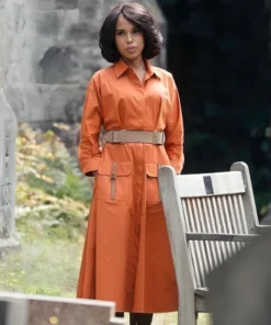 Kerry Washington Wake Up Dead Man Orange Coat