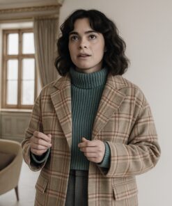 Nine Perfect Strangers Imogen Plaid Wool Coat