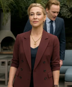 Strife S02 Asher Keddie Maroon Blazer