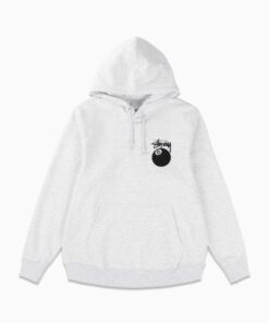 8 Ball Fleece White Hoodie