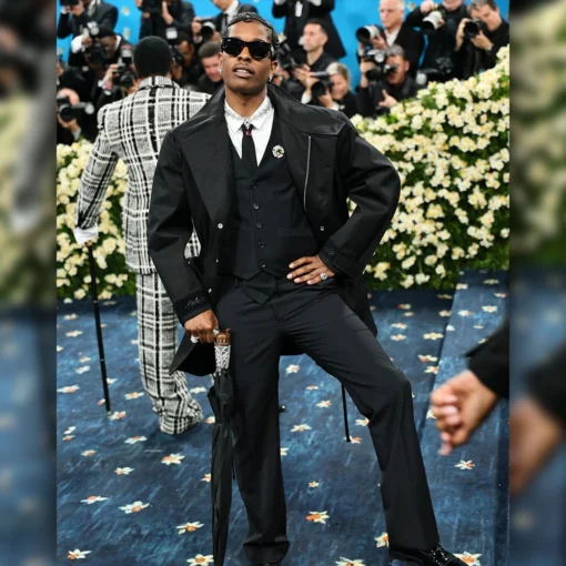 A$AP Rocky Met Gala Black Coat