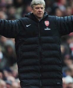 Arsene Wenger Long Black Puffer Coat