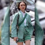 Emily In Paris S05 Lily Collins Green Stripe blazer