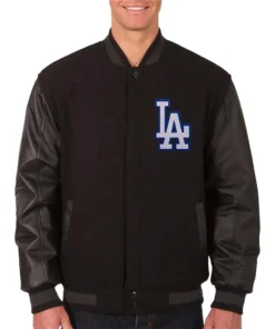 LA Dodgers Black Varsity Jacket