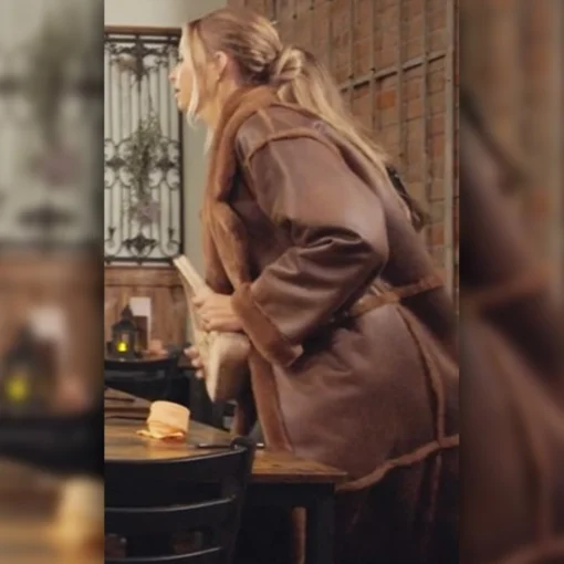 The Secret Lives of Mormon Wives Mayci Neeley Leather Brown Coat