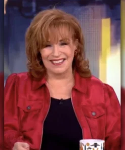 The View Joy Behar Red Satin Jacket