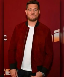 The Voice S27 Michael Buble Red Suede Jacket