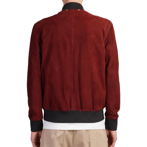 The Voice S27 Michael Buble Red Suede Leather Jacket