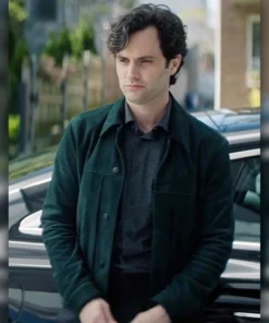 YOU S05 Penn Badgley Suede Jacket