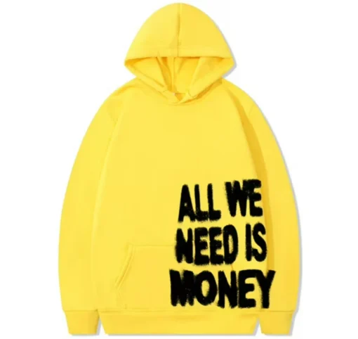 All We Need Is Money Yellow Hoodie