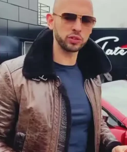 Andrew Tate Leather Brown Jacket