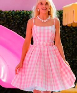 Barbie 2023 Margot Robbie Pink Dress