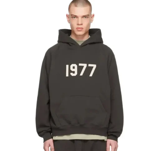 Black 1977 Essentials Hoodie Sale