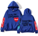 Kanye West Graffiti Letter Lucky me I see Ghosts Fleece Hoodie