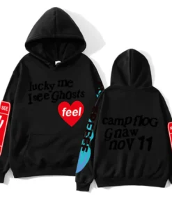 Kanye West Graffiti Letter Lucky me I see Ghosts Hoodie
