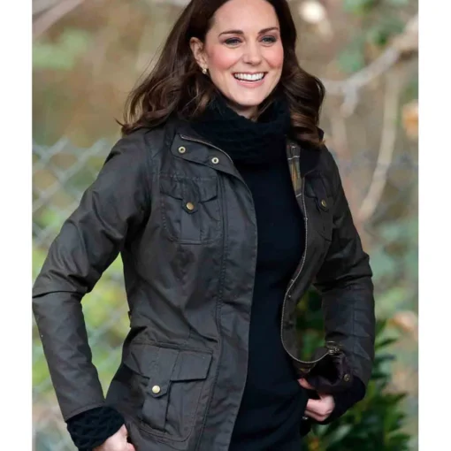 Kate Middleton Casual Leather Jacket Sale