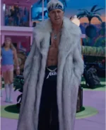 Ryan Gosling Ken White Shearling Women Fur Coat Sale