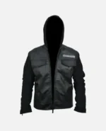 SOA Son of Anarchy Leather Hooded Black Jacket