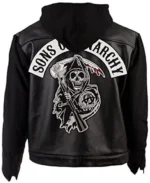 SOA Son of Anarchy Leather Hooded Jacket Sale
