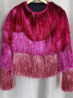 Saltburn Alison Oliver Fringe Jacket Sale
