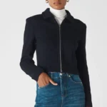 Whistles Jersey Navy Jacket