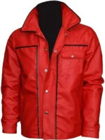 Elvis Presley Rockstar Red Leather Jacket Sale