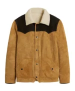 Luke-Grimes-Suede-Leather-Brown-Jacket front