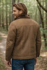 Luke Grimes Suede Leather Jacket back